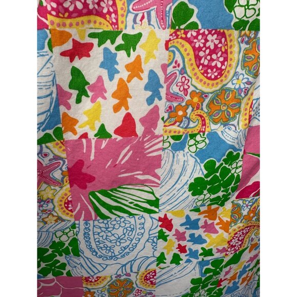 Lilly Pulitzer Patchwork Halter Mini Dress Sz 6 Old Money Preppy Coastal Resort - Picture 3 of 10